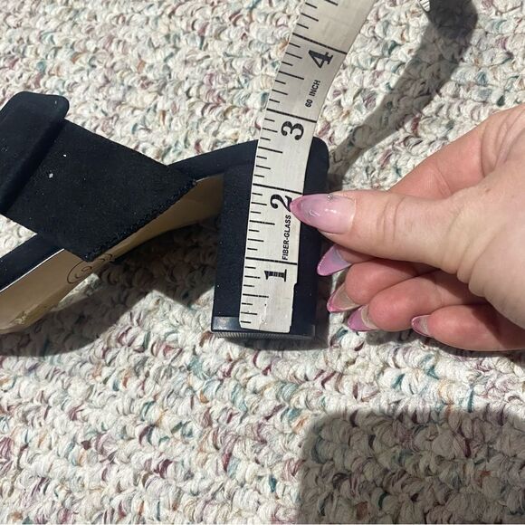 Chinese Laundry Black Buckle Strap Slide On Heels Womens Size 6.5 - Picture 2 of 6